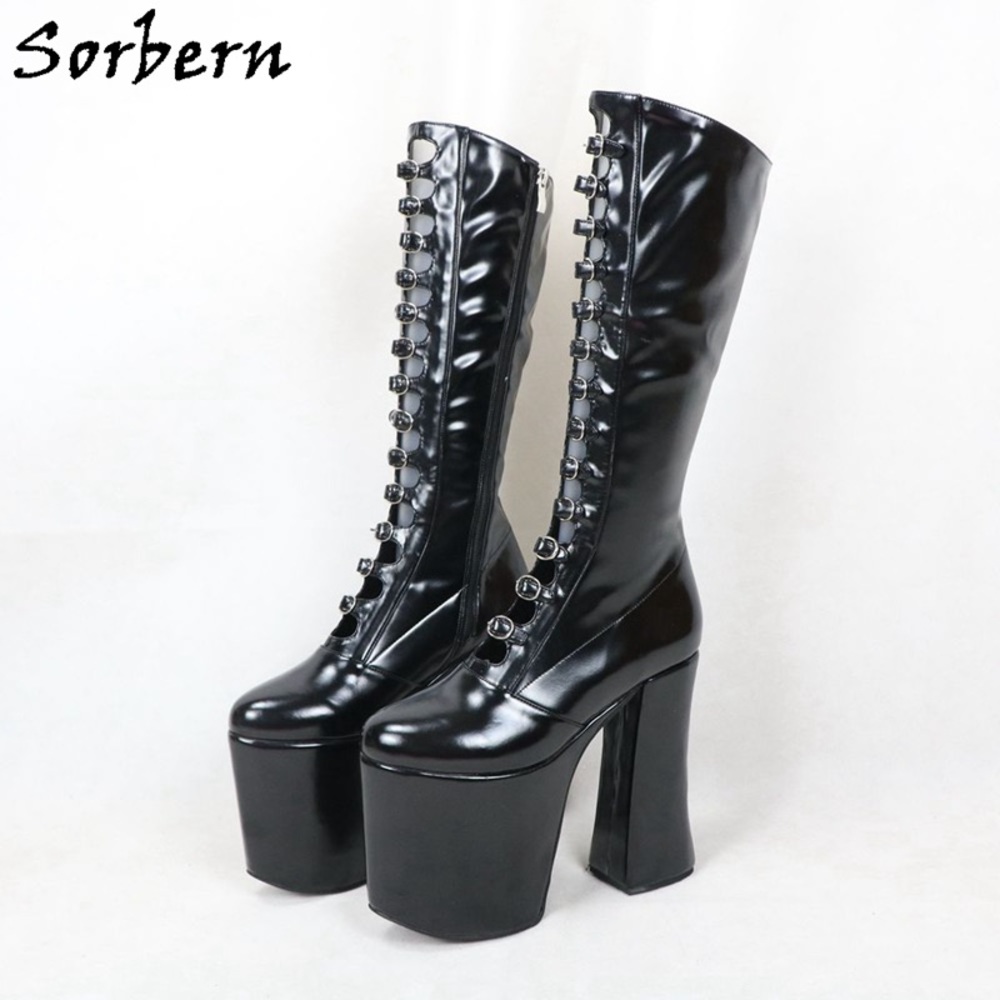 Sorbern Chunky High heel boots womens size 10